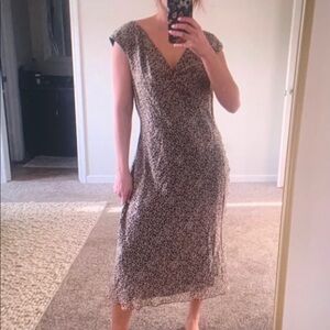 Floral White Women’s Midi Dress